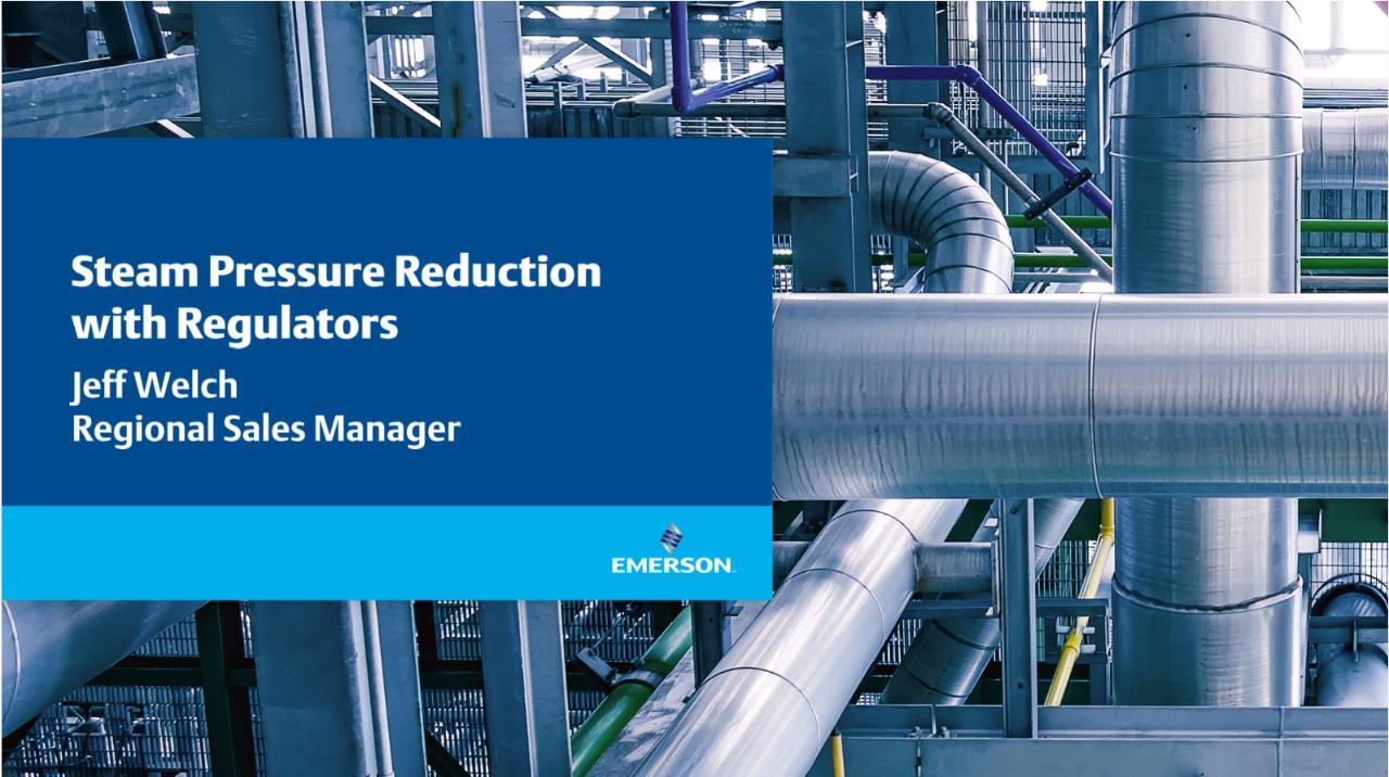 通过减压阀实现蒸汽减压