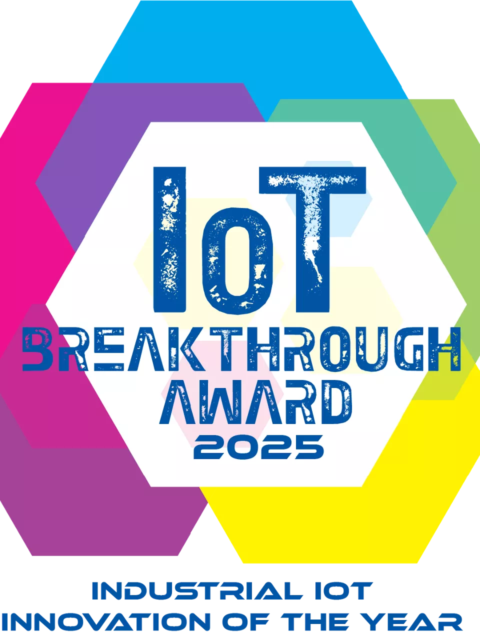 IoT Breakthrough Award 2025 Industrial IoT Innovation of the Year graphic.
