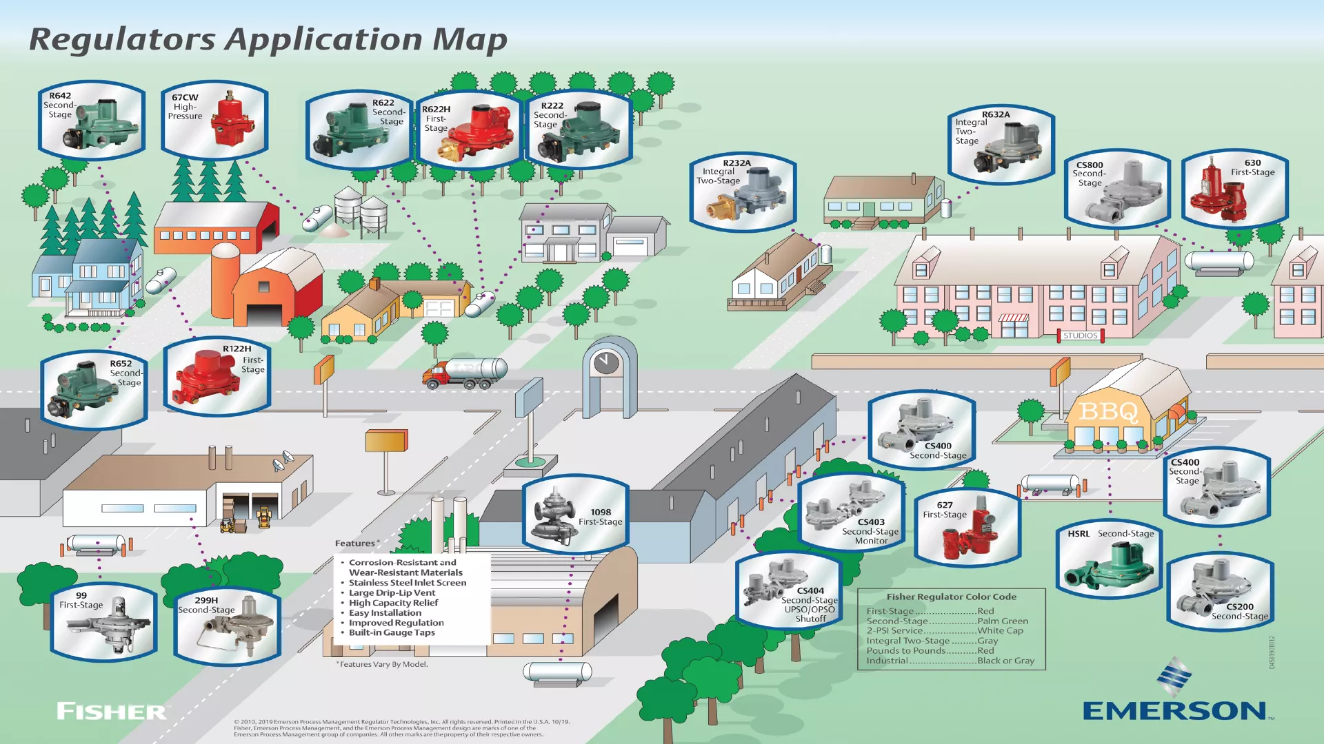 Propane (LPG) Regulators Map