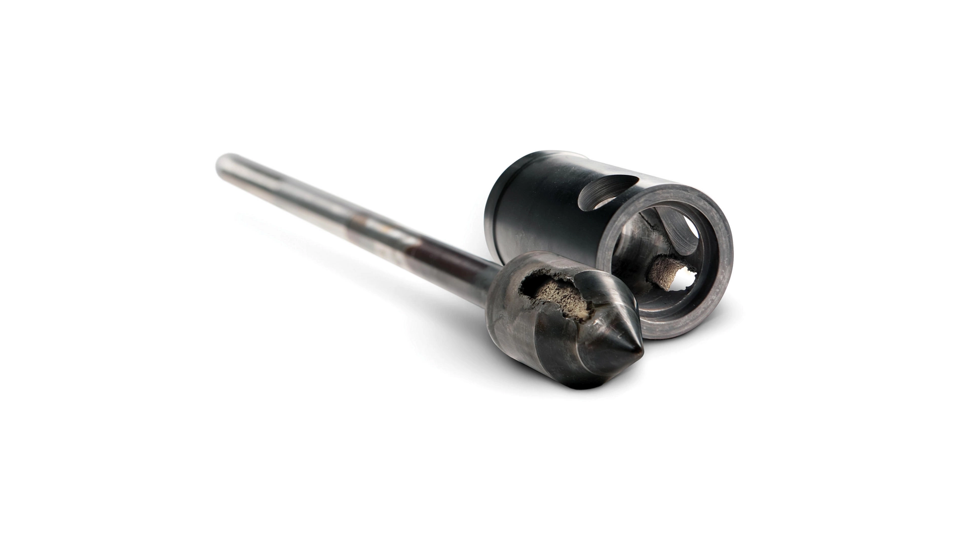 Control valve plug with cavitation damage