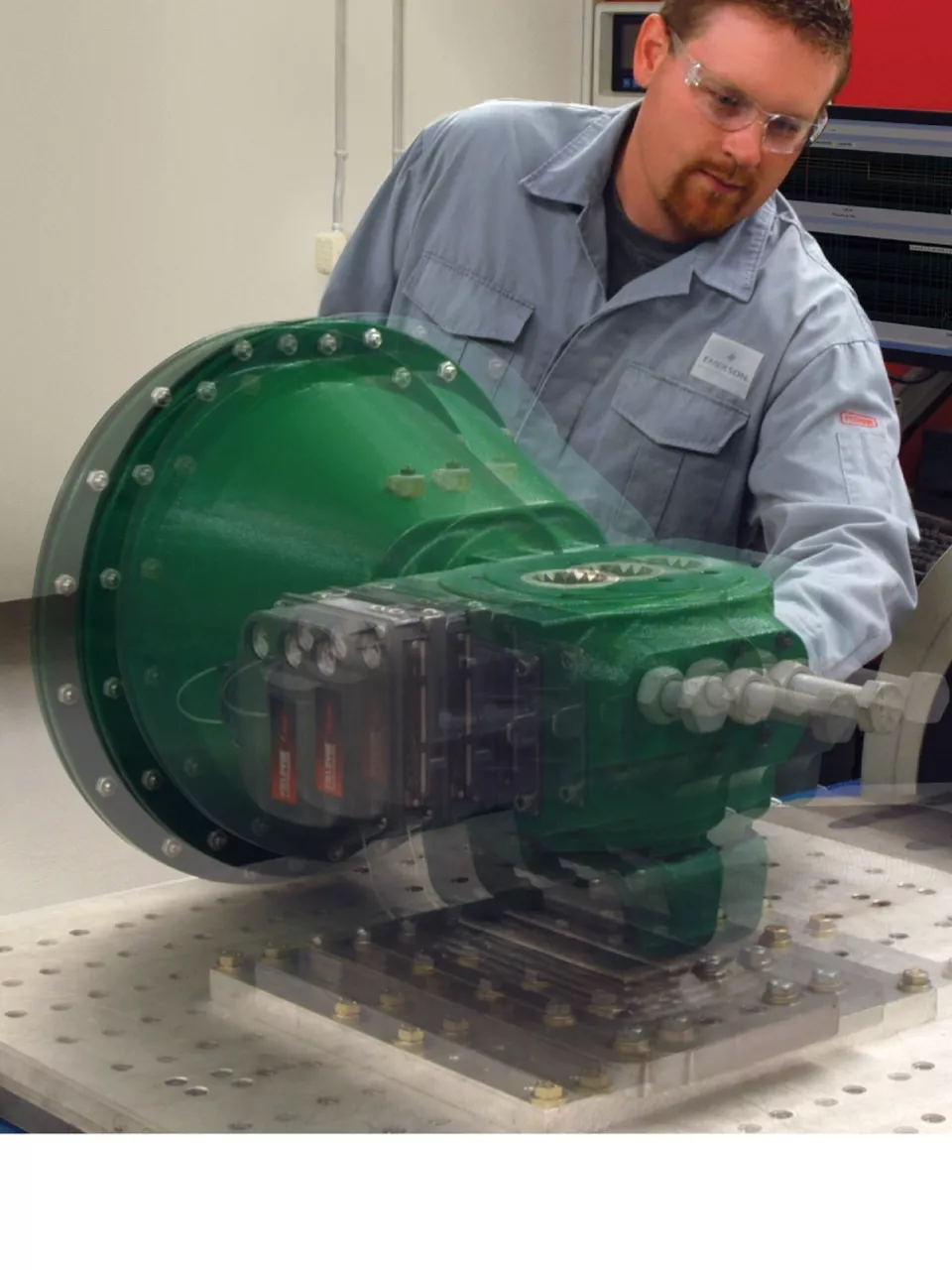 Vibration testing Fisher valve actuator