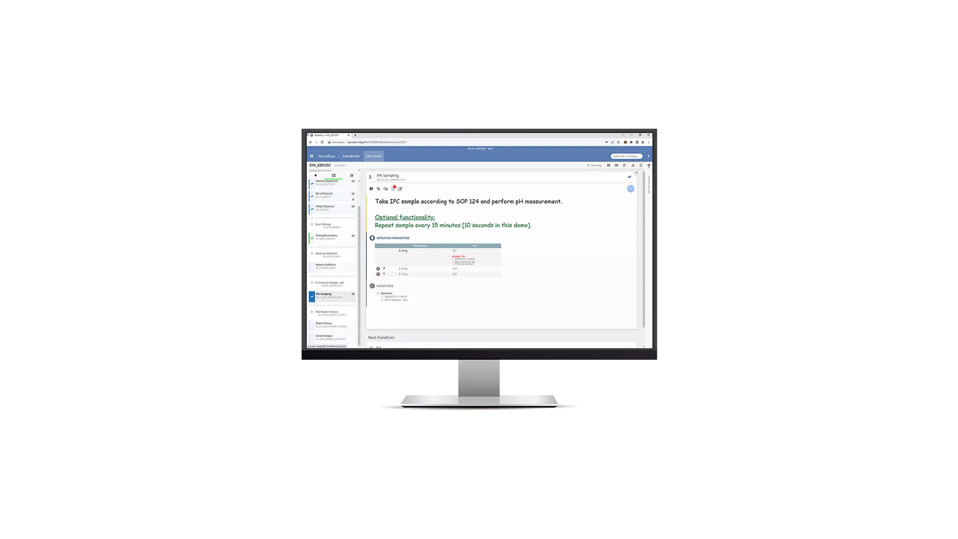 DeltaV Live Demo Screen