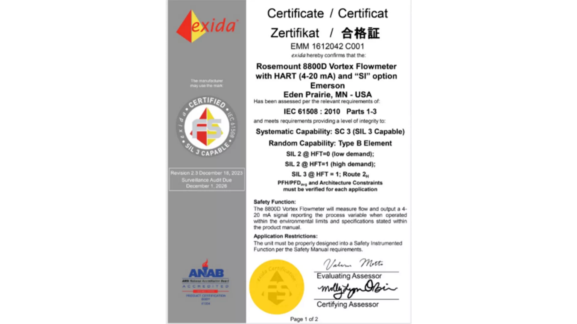 8800 Demo - Safety Assurance