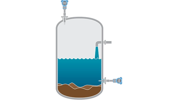 Level Measurement of Settled Sand and Sediment in a Separator Vessel