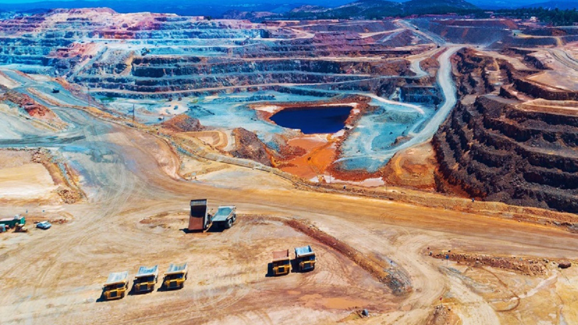 Copper mine open pit Atalaya Rio Tinto. Spain.