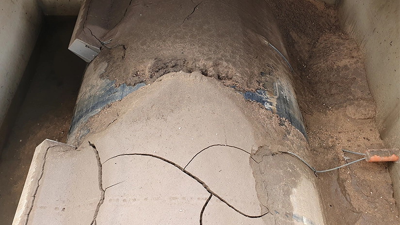 Flow measurement on a 3.2 m pipe