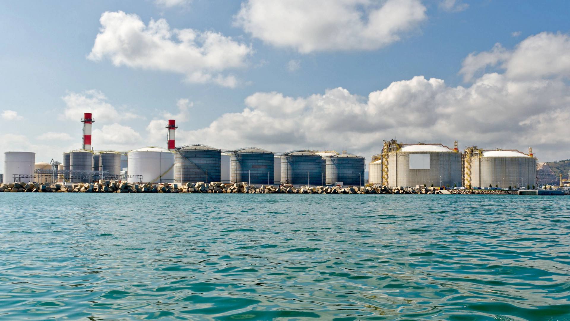 LNG Tanks at the Port of Barcelona