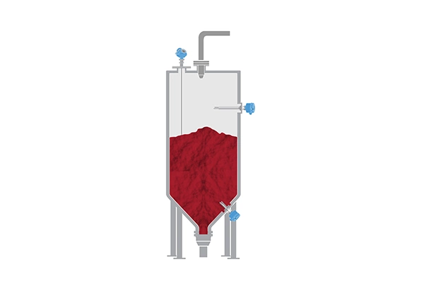 Level Measurement in Color Pigments Storage Tanks