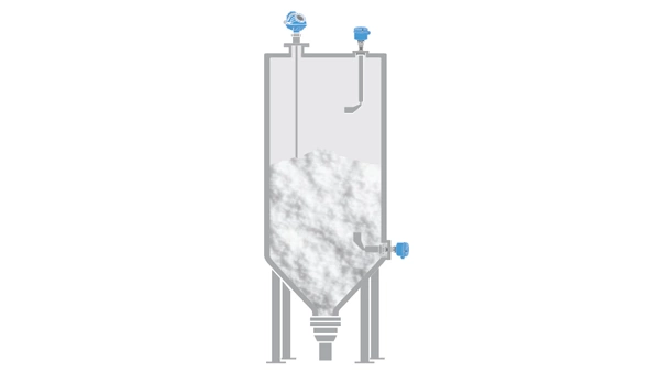 Level Measurement in Silica Powder Storage Tanks