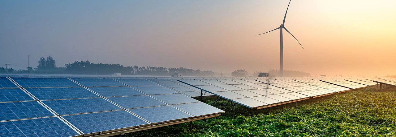 Solar panels on the farm
