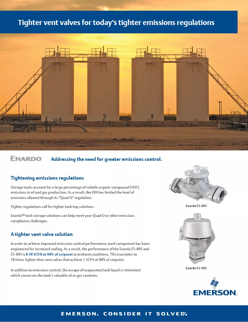 Tighter vent valves for today’s tighter emissions regulations