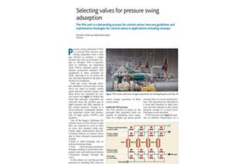 文章：选择用于变压吸附的阀门