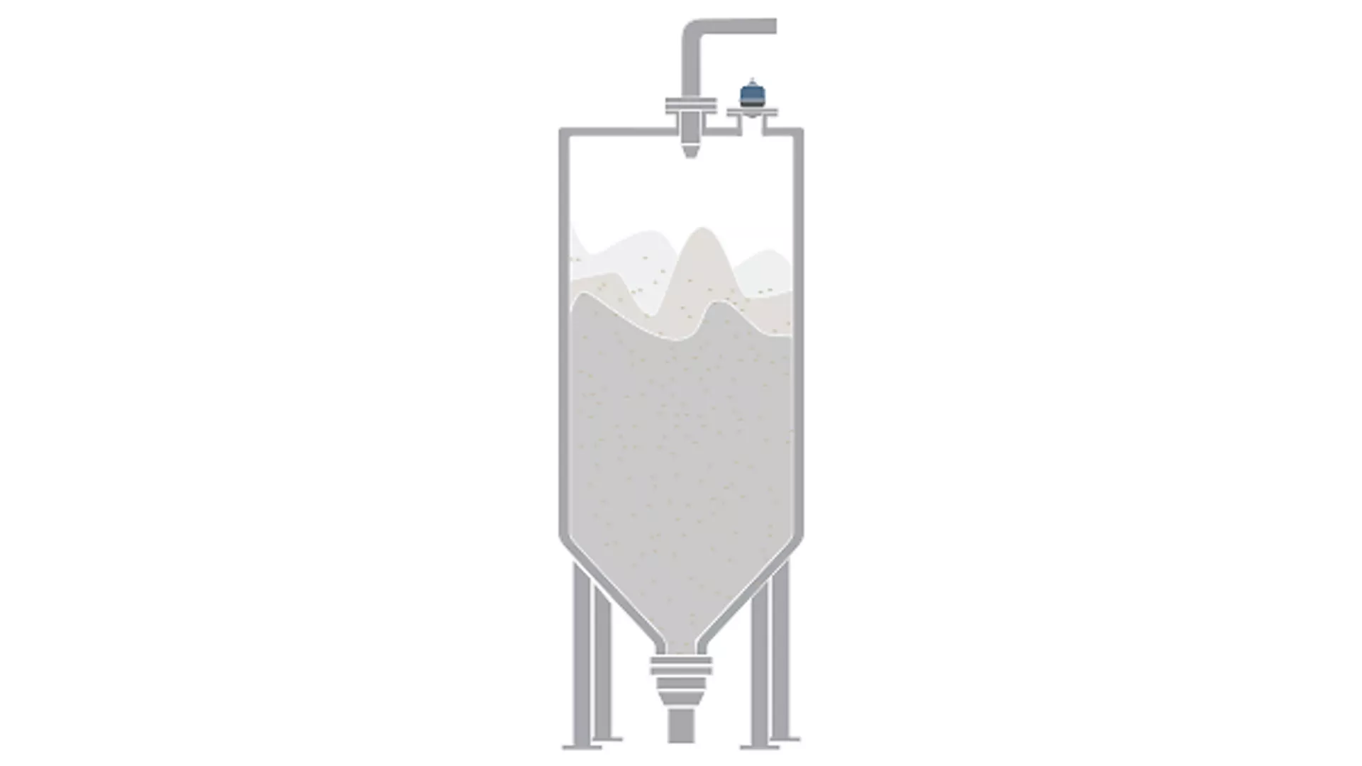 Silos for bulk solids sticky media
