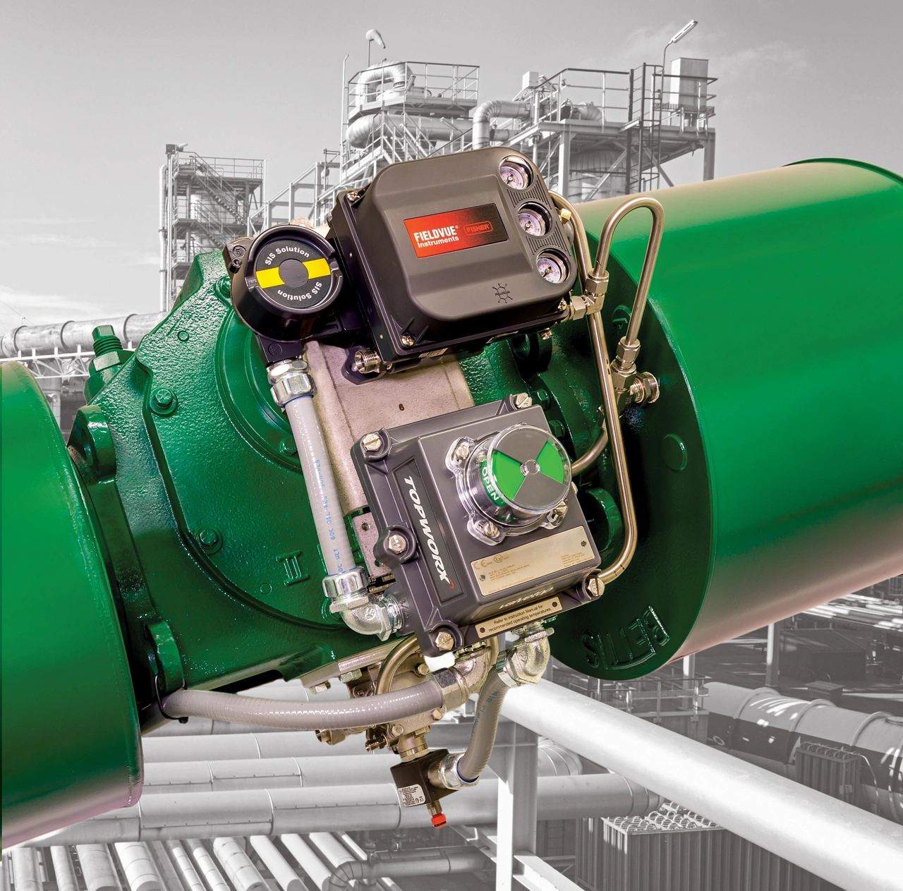 SIS digital valve controller on a safety valve