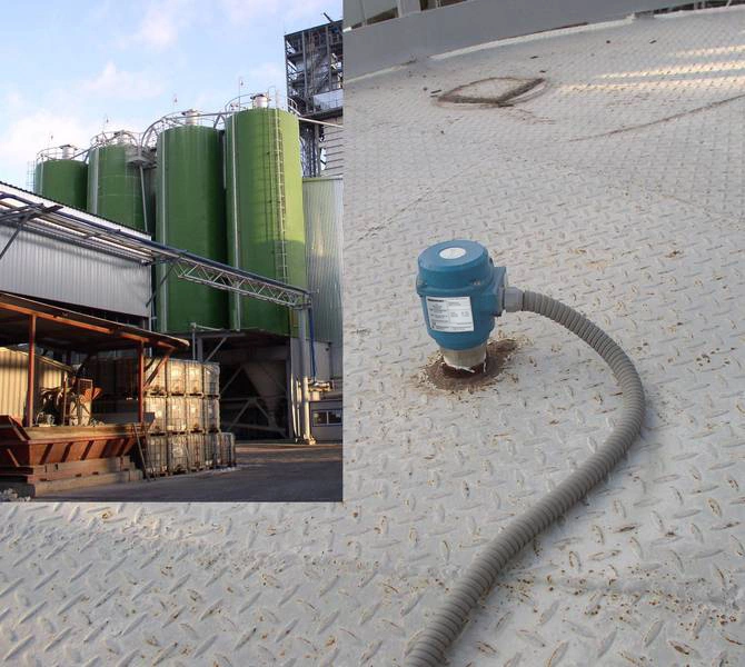 Solids Level Measurement in Unpolluted Lime Storage Silos