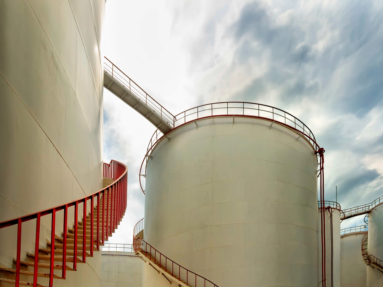Storage Tanks at Chemical Plant