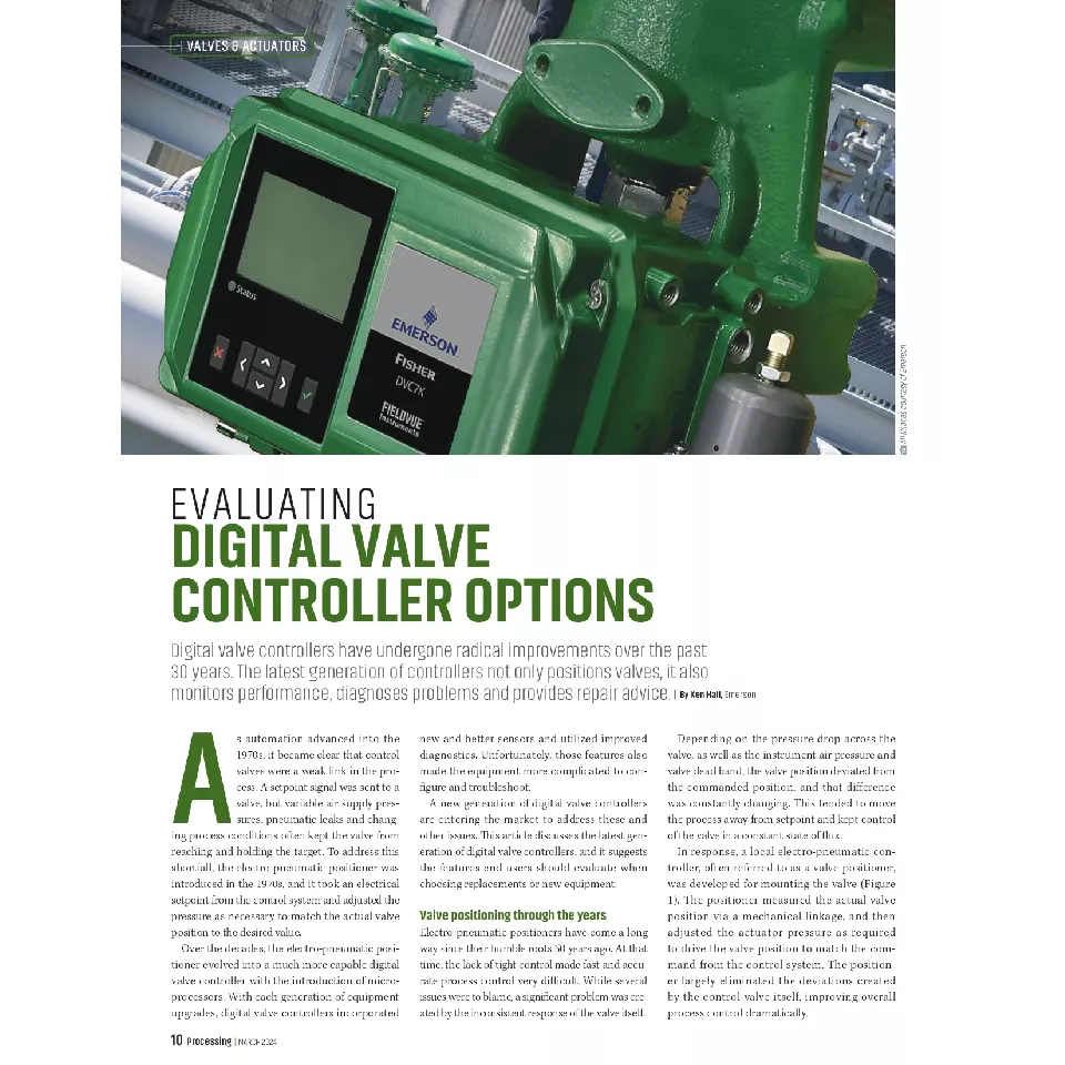 文章：评估智能阀门控制器选项